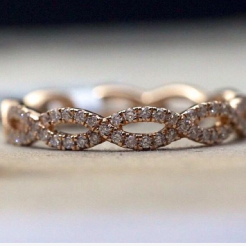 NWOT rose gold plated twist ring - Picture 3 of 4